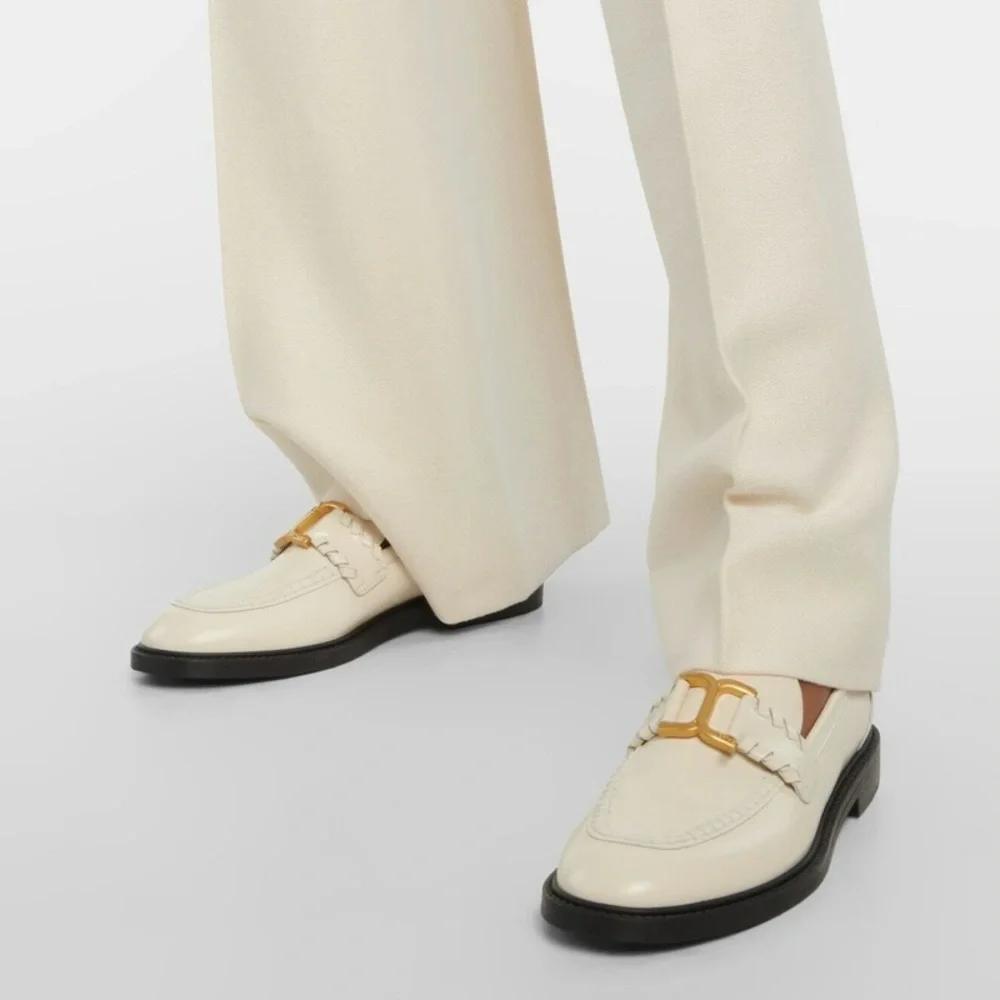 New Chloe Marci Off-White Loafer size 40. - Picture 7 of 13